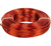 Fil d'aluminium Ø2mm, 500g, 60m en orange - Fil de bricolage flexible pour l'art floral et la décoration