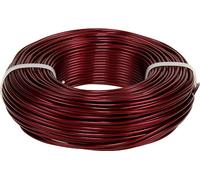 Fil d'aluminium Ø2mm, 60m, 500g, couleur bordeaux - Fil de bricolage polyvalent pour la décoration et les projets DIY