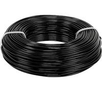 Fil d'aluminium Ø2mm, bobine de 60m, 500g - Fil de bricolage flexible en noir pour l'art floral, le modélisme et la fabrication de bijoux