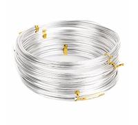 Fil d'aluminium argenté de 10 m - Doux et flexible de 0,6 mm à 3 mm for les projets de bijoux, de jardinage et d'artisanat.(0.6mm)