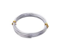 fil d'aluminium artisanat argent, Fil d'aluminium multicolore 1-2mm 5-10m for la fabrication de bijoux à bricoler soi-même, accessoires(Brighr Silver,1mm 5m)