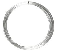 Fil d'aluminium, épaisseur 1mm, argent, rond, 16m