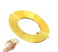 Fil D'aluminium | Fil Armature Plat en Bobines Coloré pour Artisanat - Câble Décoratif Artisanal pour Perles Crochet Tricot Boucles d'Oreilles Bracelets Fabrication de Bijoux Fêtes Artistes