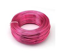 Fil d'aluminium for la conception de bijoux, fabrication colliers et bracelets à faire soi-même, 0.8mm 1mm 1.5mm 2mm 3mm, perles douces, couleur bonsaï, fil lunette artisanal(MediumVioletRed,1mm 200m)