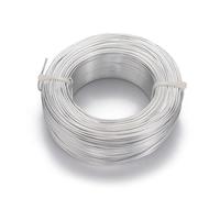 Fil d'aluminium for la conception de bijoux, fabrication colliers et bracelets à faire soi-même, 0.8mm 1mm 1.5mm 2mm 3mm, perles douces, couleur bonsaï, fil lunette artisanal(Silver,2mm 55m)