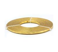 Fil d'aluminium plat imprimé triangle 10 m/Lot 5x1mm, matériaux artisanaux or/argent, fabrication de bijoux for bracelets et colliers(BSJLX 10M Gold)