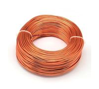 Fil d'aluminium pliable, 500g, 0.8/1/1.2/1.5/2/3/2.5/3.5/4mm, fournitures for la fabrication de bijoux, colliers, Bracelets, artisanat(OrangeRed,3mm 25m)
