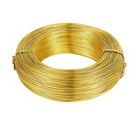 Fil d'aluminium pliable for la fabrication de bijoux collier à faire soi-même Bracelet travail manuel fil de perles 0.6mm 0.8mm 1mm 1.5mm 2mm 2.5mm 3mm ( Color : Golden , Size : 0.6mm About 280m )