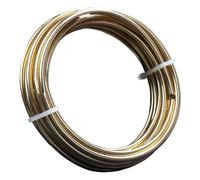 Fil d'aluminium Rouleau de 5 m fil d'aluminium souple polyvalent 1,0/1,5/2,0/3,0 mm for la fabrication boucles d'oreilles, colliers ras du cou et bijoux faits à main(Golden 3.0MM)