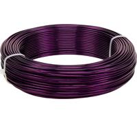 Fil d'aluminium violet foncé 2mm 60m 500g - Polyvalent pour bijoux & déco