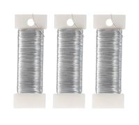 Fil d'Argent Bijoux 0.35mm*50m Fil Métallique Pliable pour L'Artisanat Bobine de Fil de Fer pour Perles Artisanat Bricolage et Décoration de Bonsaïs (3 Rouleaux)