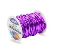 Fil d'Artisanat 2.5mm, Fil d'Aluminium Violet, Fil à Bijoux pour Sculptures DIY, Modelage, Création de Bijoux, Art Floral et Tressage de Fil (Violet, 20 Mètres)