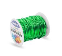 Fil d'Artisanat 2mm, Fil d'Aluminium Vert, Fil à Bijoux pour Sculptures DIY, Modelage, Création de Bijoux, Art Floral et Tressage de Fil (Vert, 30 Mètres)