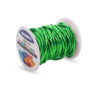 Fil d'Artisanat 3mm, Fil d'Aluminium Vert, Fil à Bijoux pour Sculptures DIY, Modelage, Création de Bijoux, Art Floral et Tressage de Fil (Vert, 10 Mètres)