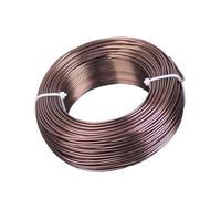 Fil D'Artisanat en Aluminium 1 grand rouleau de fil d'aluminium souple 0,8 mm/1,5 mm/2, mm/3 mm for la fabrication bijoux et perles(Deep Brown,2.0mm (47 meters))