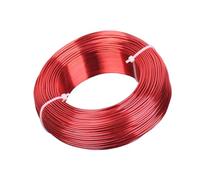 Fil D'Artisanat en Aluminium 1 grand rouleau de fil d'aluminium souple 0,8 mm/1,5 mm/2, mm/3 mm for la fabrication bijoux et perles(Red,2.0mm (47 meters))