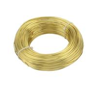 Fil D'Artisanat en Aluminium Fil d'aluminium plaqué for accessoires de bijouterie, 1 mm/1,2,5 mm/2, mm/3 mm, for fabrication bijoux(Light gold,3mm 3meter)