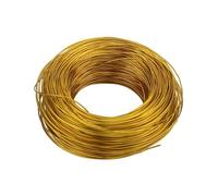 Fil D'Artisanat en Aluminium Fil d'aluminium plaqué for accessoires de bijouterie, 1 mm/1,2,5 mm/2, mm/3 mm, for fabrication bijoux(Gold,3mm 3meter)