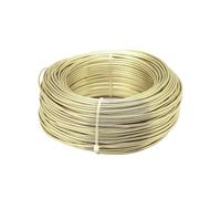Fil D'Artisanat en Aluminium Rouleau de 500 g fil d'aluminium rond anodisé 1 mm/1,5 mm/2, mm/3 mm/4 mm, souple for bijoux, fournitures bricolage(Lt gold,3mm about 25meter)