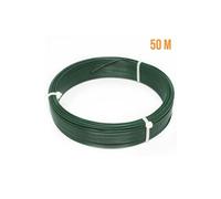 Linxor France ® Fil d'attache en Acier galvanisé plastifié pour Grillage ou Autre - 50 m x 1.5mm Ø - Vert - Norme CE