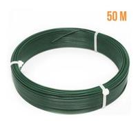 Linxor France ® Fil d'attache en Acier galvanisé plastifié pour Grillage ou Autre - 50 m x 1.5mm Ø - Vert - Norme CE