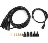 fil de bougie de 8 mm de longueur 1m Haute efficacité stable pour 4 cylindres voitures classiques Noir