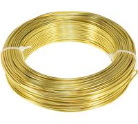 Fil de bricolage or Ø2mm 60m fil d'aluminium pour la décoration, les bijoux, l'art floral, les projets créatifs