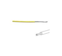 Fil De Cablage 7x0.193mm (0.20mm² ) Jaune, Multibrin, Longueur : 100m Sur Rouleau