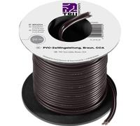 Fil de câblage - TRU COMPONENTS - TC-7572816 - 2 x 0.75 mm² - Marron - Adapté pour les chaînes Hi-FI