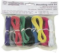 Fil de câblage Velleman K/MOW 1 x 0.20 mm² Multicolore 1 Set