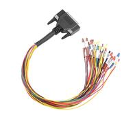 Fil de câble de saut de type DB25 pour outil de diagnostic de connecteur d ' unité d ' ordinateur de moteur avec canal de 25 signaux et câble d ' outil de diagnostic de voiture de codage couleur