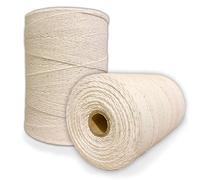 Fil de chaîne 8/4 durable, 731,5 m, naturel/blanc cassé, 1 bobine, pour le tissage de moquettes, tapisseries, tapis, couvertures ou motifs, convient à n'importe quel métier à tisser