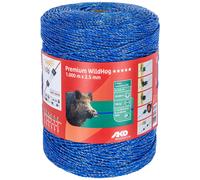AKO WildHog 449313 Treillis de clôture de pâturage, Bleu, 1000 m, 6 x 0,2 mm, 3 x 0,25 mm, 9105 kg, Sanglier