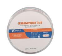 Fil de conduction de puce de téléphone, fil de saut à souder en cuivre pur Ultra fin pour la réparation et le soudage de cartes mères de téléphone, longueur de 120m (0,02 mm)