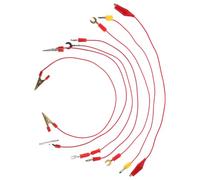 Fil de Connexion de Laboratoire avec Pinces et Fiches Banane | Expériences de Physique et Apprentissage, Métal et Plastique, avec Clips, Fourches en U, Usage Scolaire