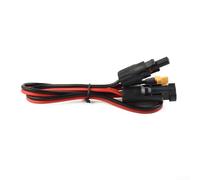 Fil de connexion pour panneau solaire 12 AWG avec connecteur femelle XT60, conducteur en cuivre étamé et isolation en PVC pour une utilisation sûre et stable du générateur solaire