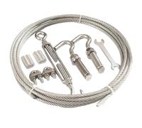 Fil de Corde à Linge Enduit de PVC d'acier Inoxydable de 6mm 304, 5-7m for la Suspension extérieure d'intérieur(5 Meter)