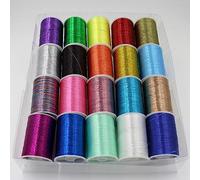 Fil de coton, 1 Box Needle Work Sewing Craft Spool Thread Embroidery Glitter Yarn Crafts