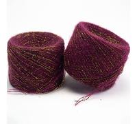 Fil de coton, 250g Gold Silver Silk Wool Metallized Yarn Skein DIY Thick Crochet Knit Yarn