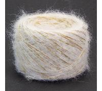 Fil de coton, 250g Gold Silver Silk Wool Metallized Yarn Skein DIY Thick Crochet Knit Yarn