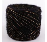 Fil de coton, 250g Gold Silver Silk Wool Metallized Yarn Skein DIY Thick Crochet Knit Yarn