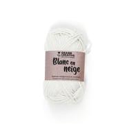 Graine créative – Fil de coton spécial crochet et amigurumi 55 m – blanc