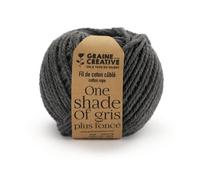 Fil De Coton Câblé Gris Anthracite Idéal Pour Macramé, Frange Et Knot