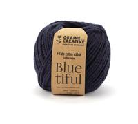 Fil De Coton Câblé Indigo Idéal Pour Macramé, Frange Et Knot