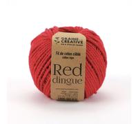 Fil De Coton Câblé Rouge Idéal Pour Macramé, Frange Et Knot