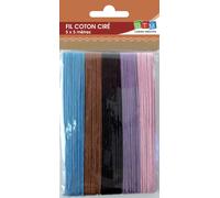 Fil De Coton Ciré 5 Couleurs Assorties 5 X 5m