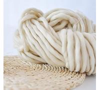 Fil de Coton Epais Fil chunky super épais volumineux de gros fil à tricoter la main pour filer le crochet(Light beige)