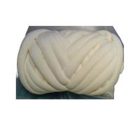 Fil de Coton Epais Fil épais en velours super, 1 kg, sac blanc for tricot à la main, bricolage, bras, couverture, tapis(Cream yellow 1KG)