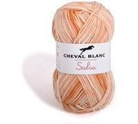 Fil de coton et Acrylique à tricoter ou crocheter SALSA - Cheval Blanc(...) - 402 Jacquard Orange 402 Jacquard Orange