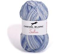 Fil de coton et Acrylique à tricoter ou crocheter SALSA - Cheval Blanc(...) - 403 Jacquard Bleu Jean 403 Jacquard Bleu Jean